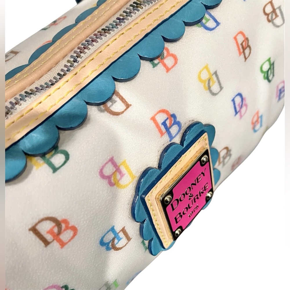 DOONEY & BOURKE VINTAGE Y2K MULTICOLOR RAINBOW MONOGRAM BARREL SHOULDER BAG - Picture 10 of 11